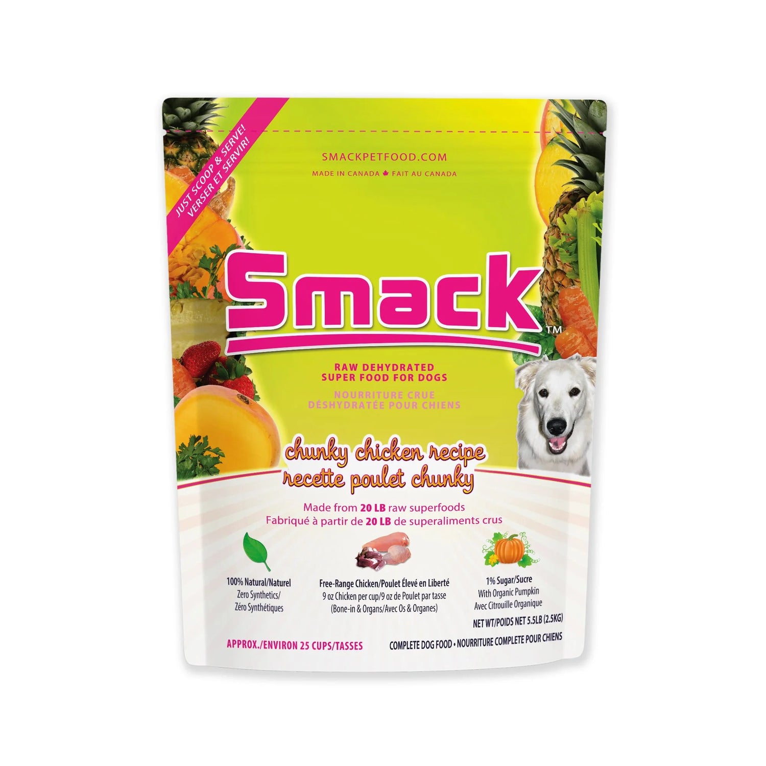 Smack Dog Chunky Chicken | 250g Freeze-Dried Raw Dog Food