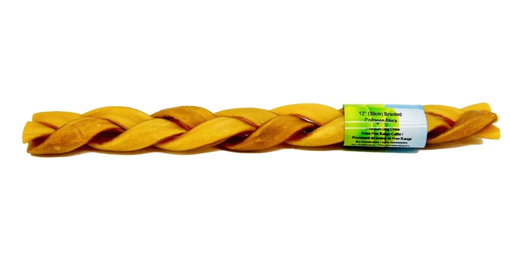Nature's Own Braided Beef Collagen Stick | 12 inch | Extra Dense | Bully Stick Alternative