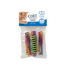 Catit Playground Plastic Springs Long 10pk | Interactive Cat Toy for Active Play