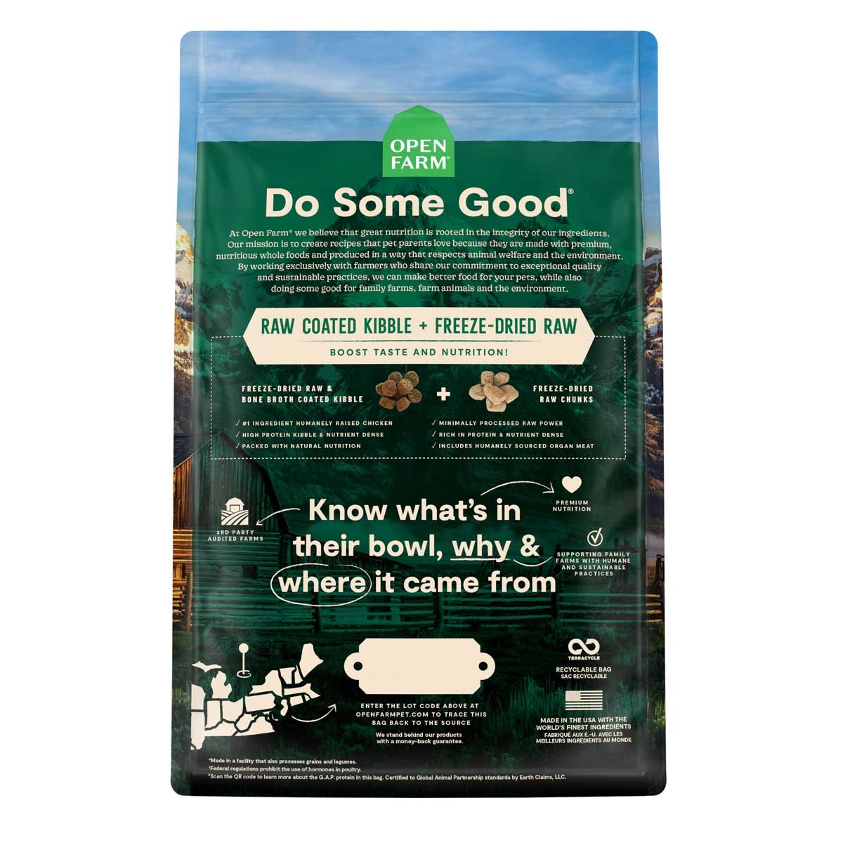Open Farm RawMix Open Prairie Dog Food | Kibble + Freeze-Dried Raw | Humanely Raised Chicken & Turkey | 3.5lb