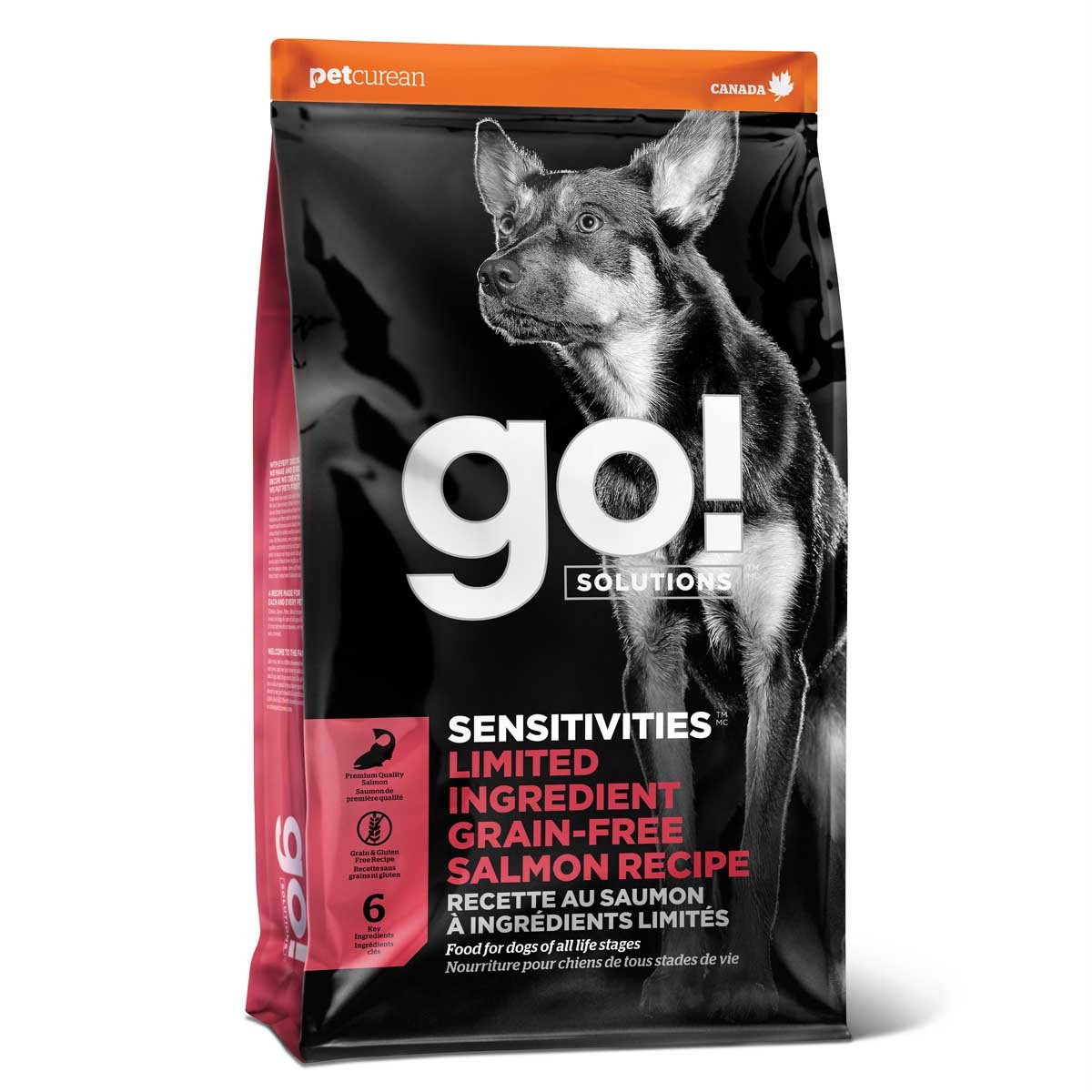 Go! Solutions Sensitivities Limited Ingredient Grain-Free Salmon Dry Dog Food – Single Protein, Sensitive Stomach | Made in Ontario