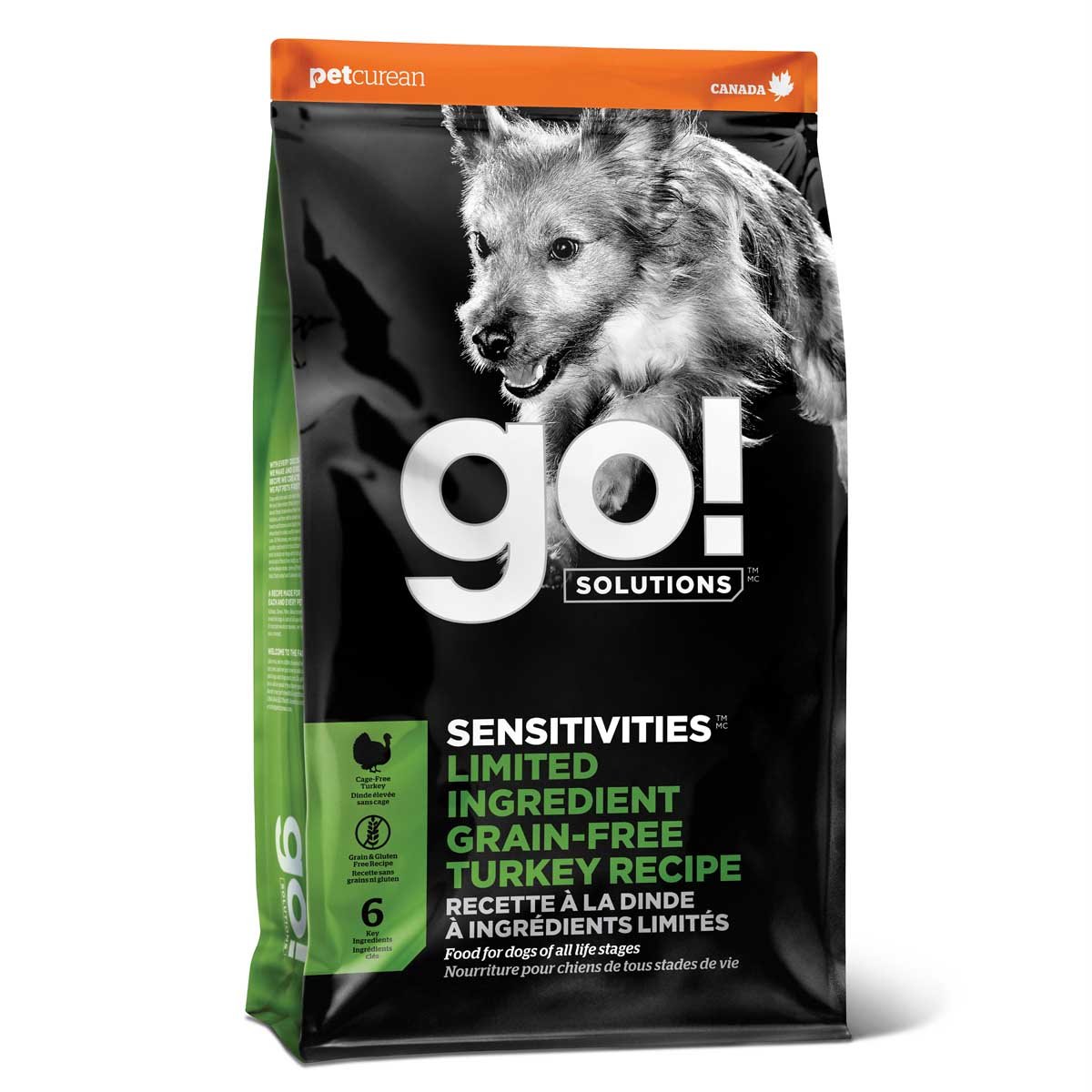 Go! Solutions Sensitivities Limited Ingredient Grain-Free Turkey Dry Dog Food – Single Protein, Sensitive Stomach | Made in Ontario