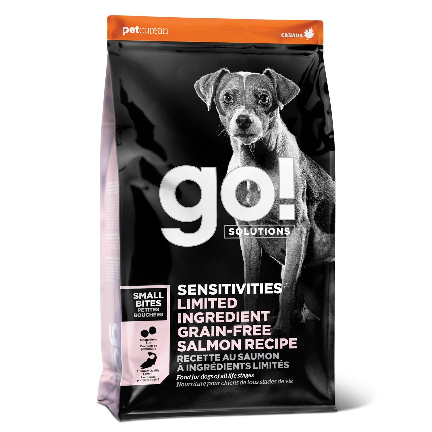 Go! Solutions Sensitivities Small Bites Limited Ingredient Grain-Free Salmon Dry Dog Food – Single Protein, Small Breed | Made in Ontario