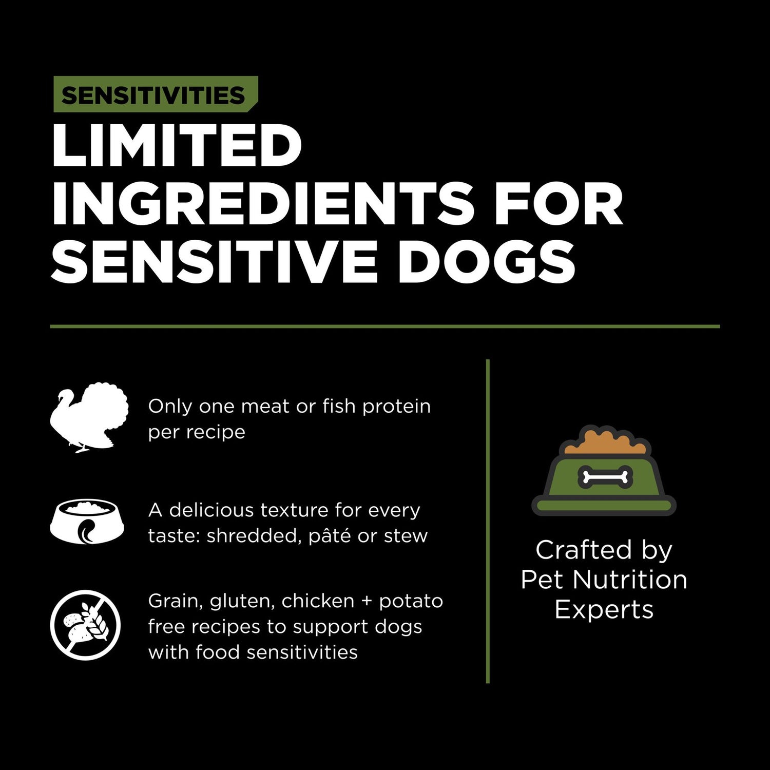 Go! Solutions Sensitivities Limited Ingredient Grain-Free Shredded Turkey Wet Dog Food – Single Protein, Sensitive Stomach | Made in Ontario