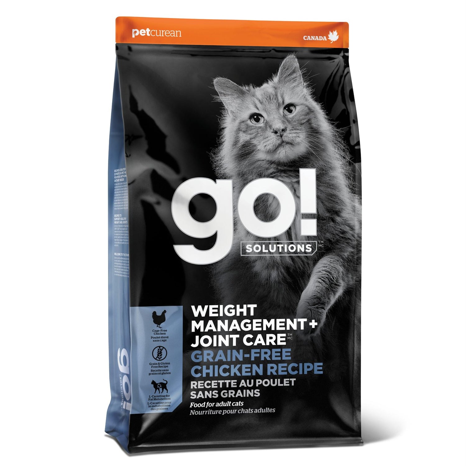 Go! Solutions Weight Management + Joint Care Grain-Free Chicken Dry Cat Food – Healthy Weight, Mobile Joints | Made in Ontario