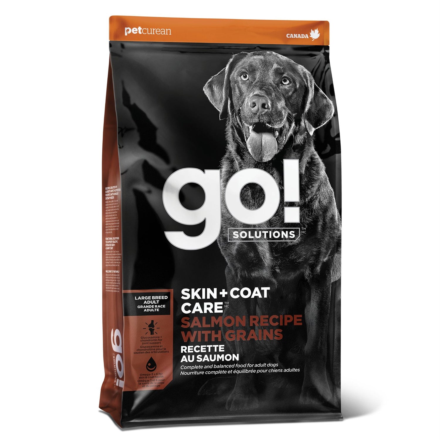 Go! Solutions Skin + Coat Care Salmon with Grains Dry Dog Food – Omega-Rich, Healthy Skin & Coat | Made in Ontario