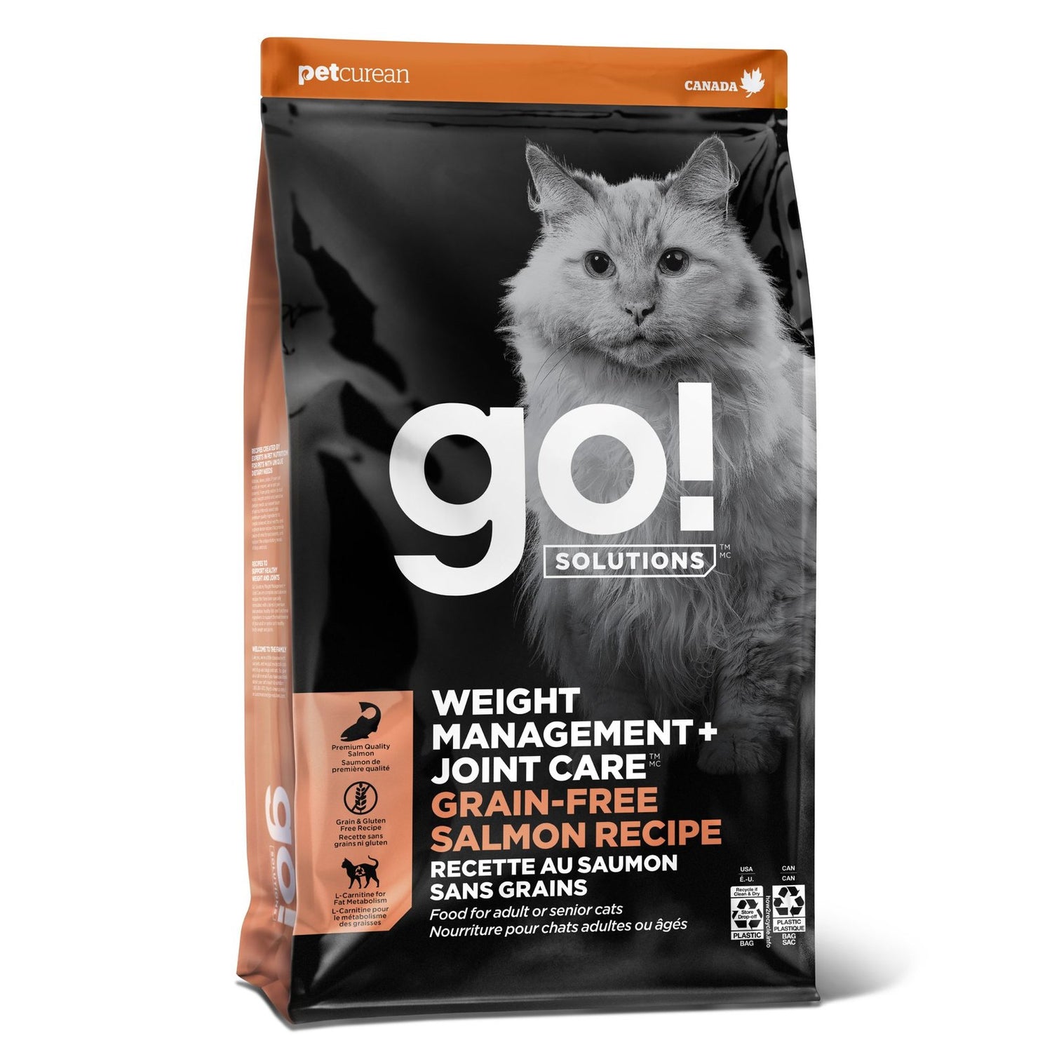 Go! Solutions Weight Management + Joint Care Grain-Free Salmon Dry Cat Food – Healthy Weight, Mobile Joints | Made in Ontario