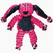 Kong Floppy Knots Bunny Dog Toy | Plush & Rope | Low Stuffing | Small/Medium & Medium/Large