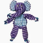 Kong Floppy Knots Elephant Dog Toy | Plush & Rope | Low Stuffing | Small/Medium & Medium/Large