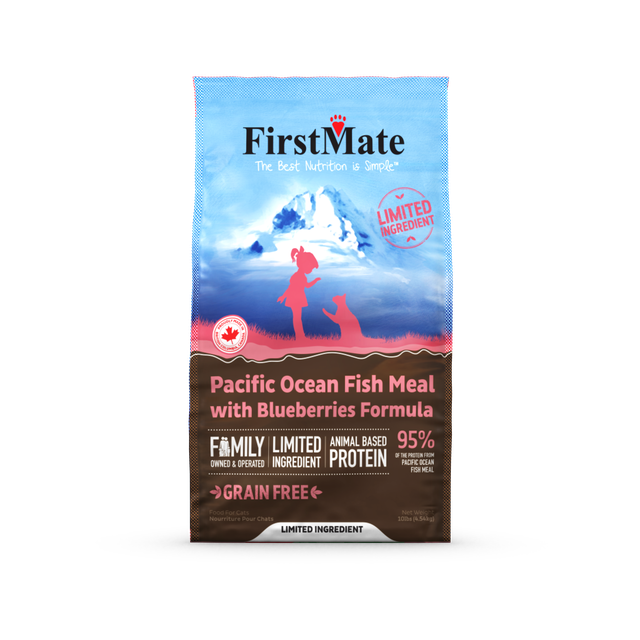 FirstMate Limited Ingredient Pacific Ocean Fish Dry Cat Food | Single Protein, Grain-Free, Made in BC Canada