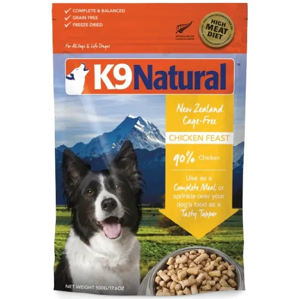 K9 Natural Freeze-Dried Chicken Feast Dog Food – Single Protein, Grain-Free | 17.6oz