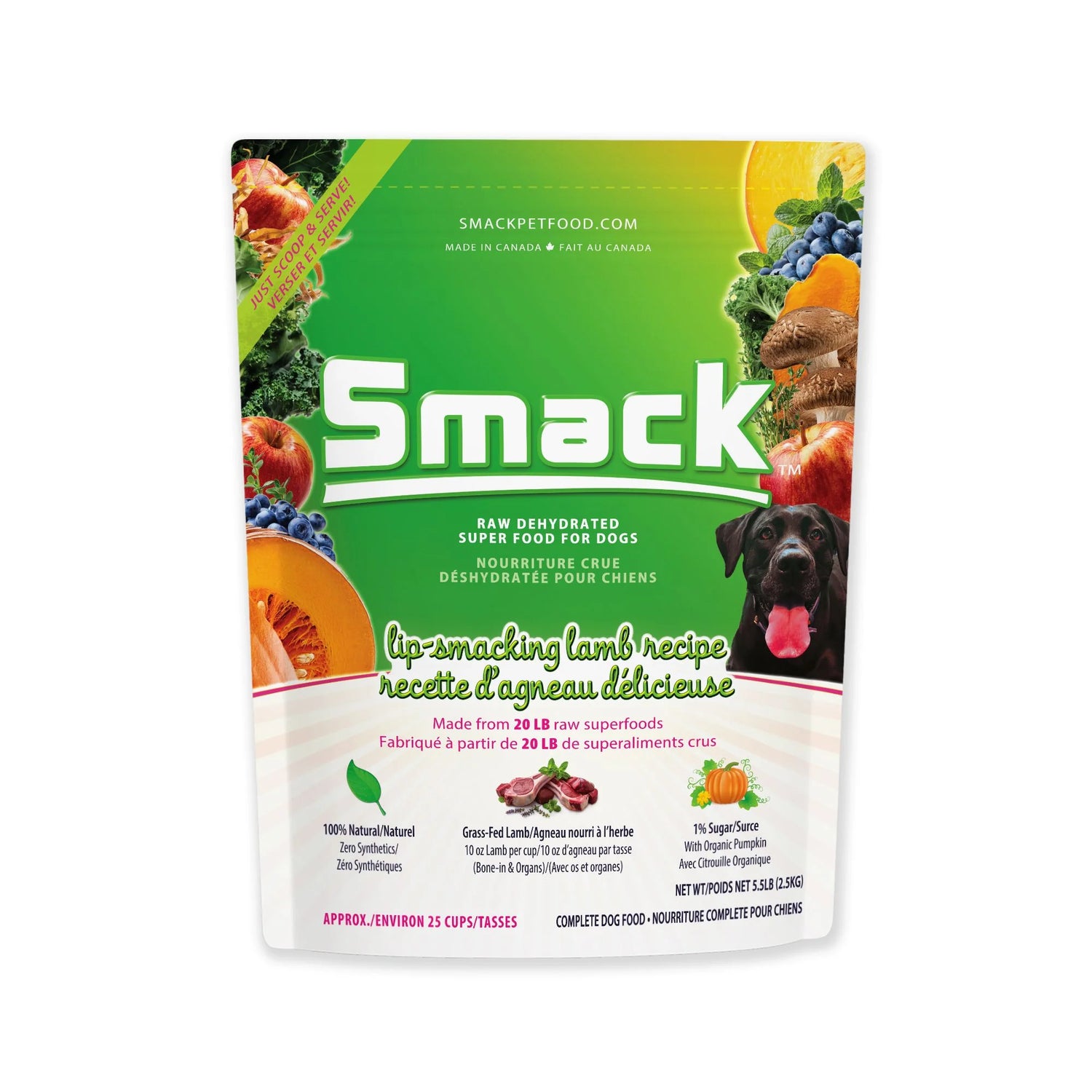 Smack Dog Lip Smacking Lamb | 250g Freeze-Dried Raw Dog Food