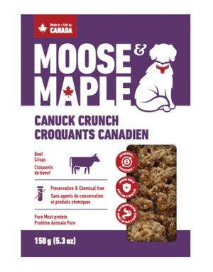 Moose & Maple Canuck Crunch Beef Dog Treats | Made in Canada | 175g