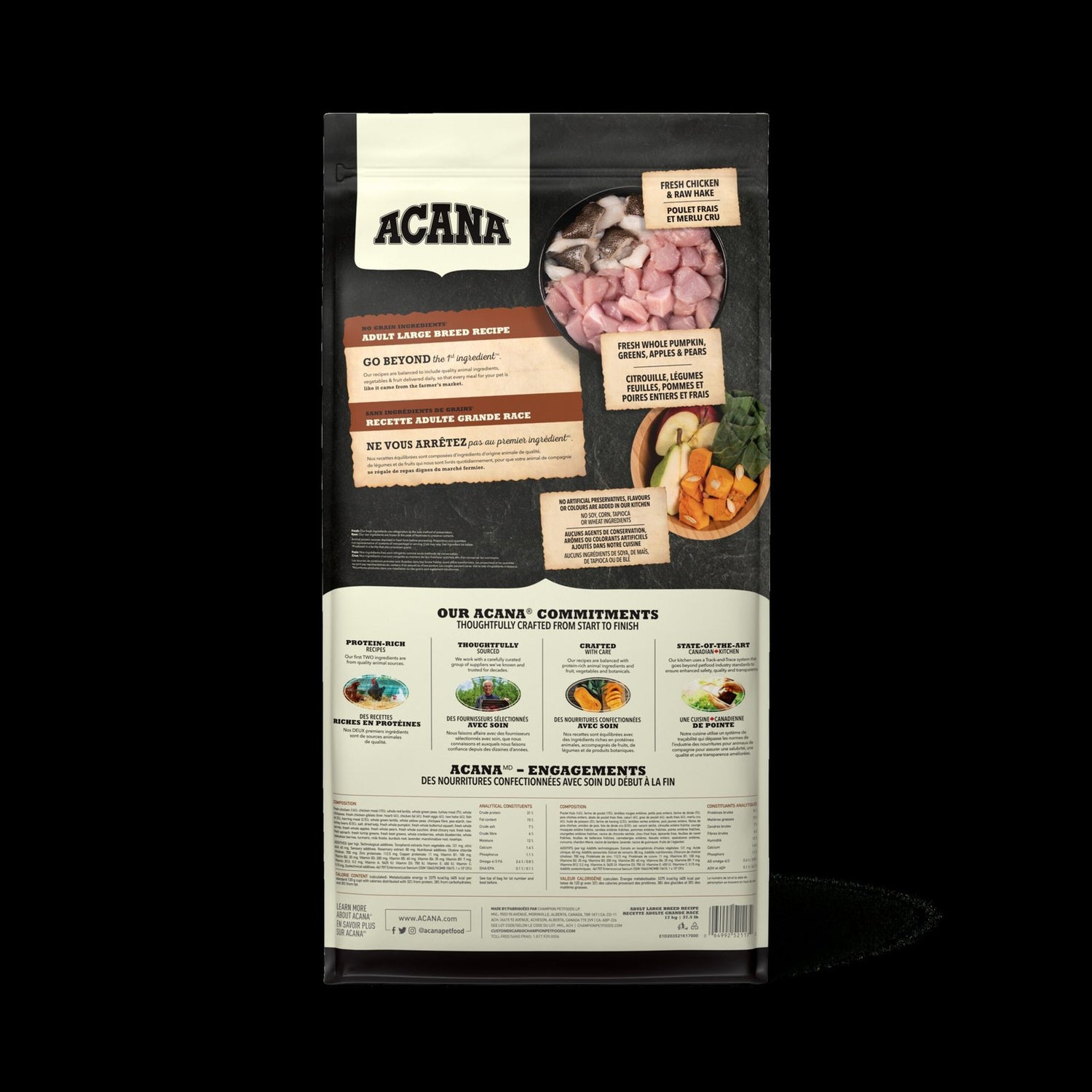 ACANA Adult Large Breed Dry Dog Food | 60% Free-Run Chicken & Hake, Made in Canada