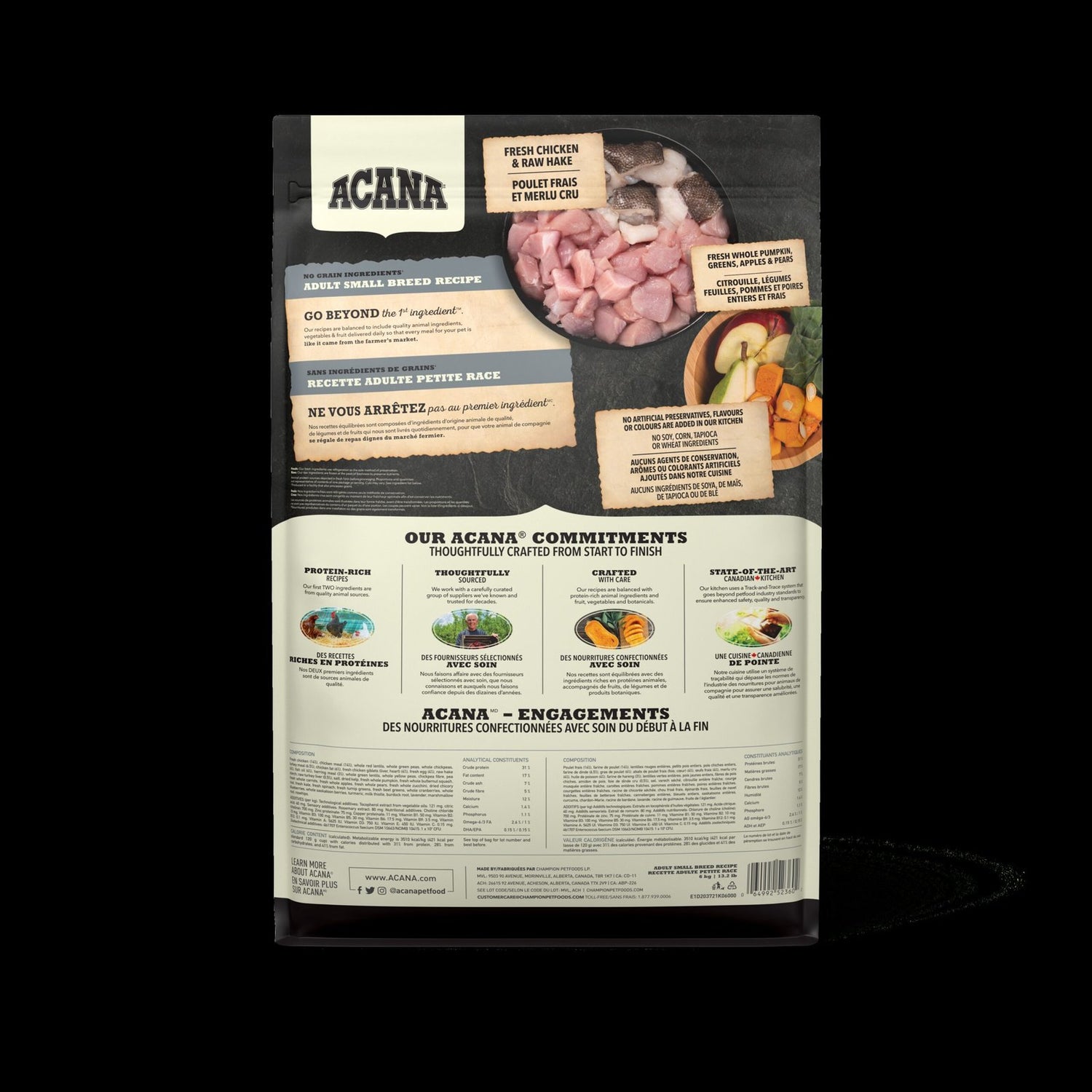 ACANA Adult Small Breed Dry Dog Food – Free-Run Chicken & Hake | Made in Canada