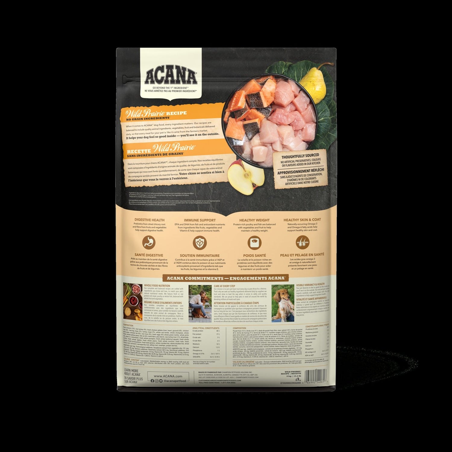 ACANA Highest Protein Wild Prairie Dry Dog Food – Free-Run Chicken, Turkey & Wild Fish | Made in Canada