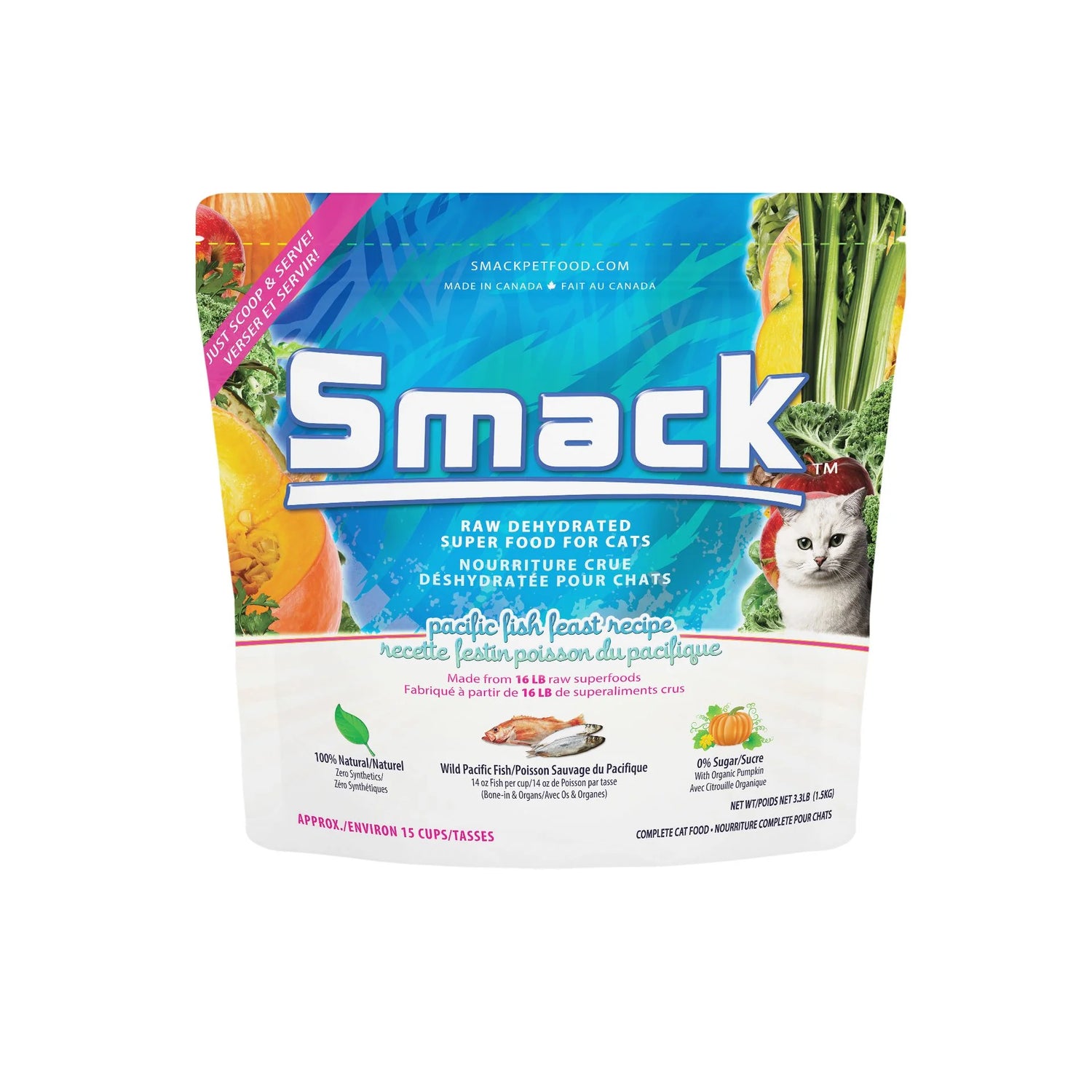 Smack Cat Pacific Fish Feast | 210g Freeze-Dried Raw Cat Food