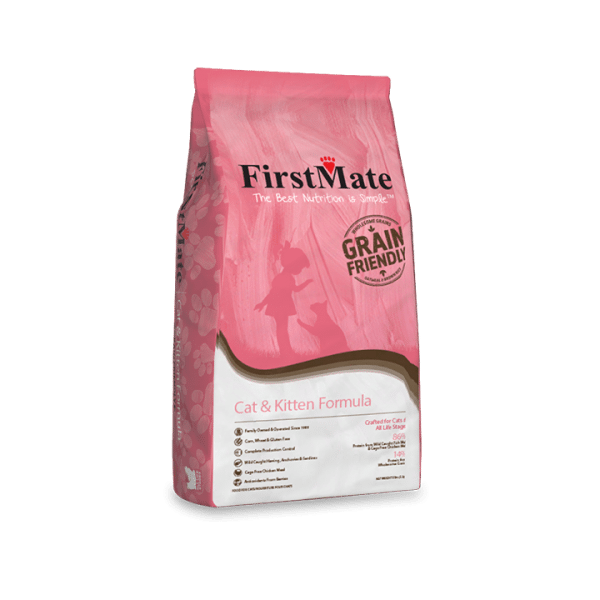 FirstMate Cat & Kitten Grain Friendly Fish & Cage-Free Chicken Dry Cat Food | All Life Stages, Made in BC Canada