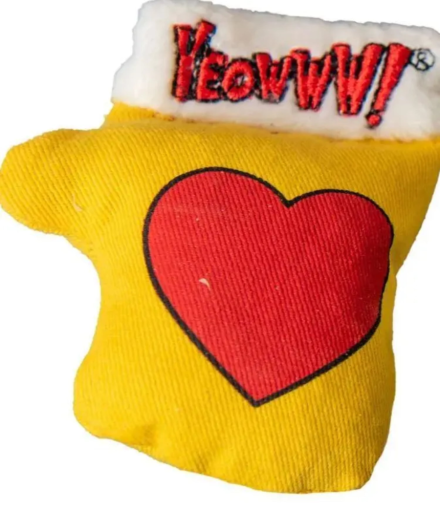 Yeowww! Catnip Kitten Mittens Organic Catnip Cat Toy | Mitten-Shaped Interactive Toy