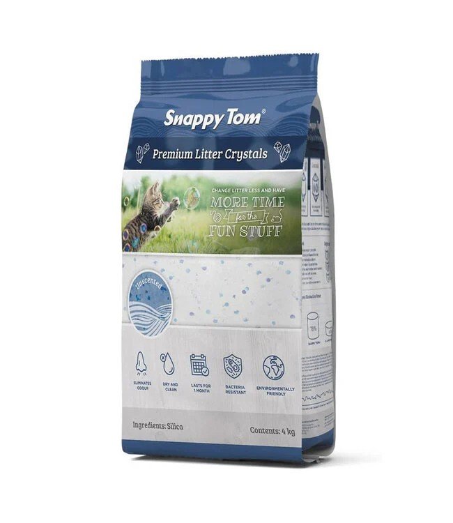 Snappy Tom Crystal Cat Litter | Natural Scent 8.8lb Silica Gel Litter