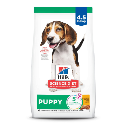 Hill's Science Diet Puppy Chicken Meal & Barley Dry Dog Food – DHA & Brain Development | 4.5lb