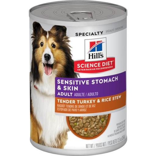 Hill's Science Diet Adult Sensitive Stomach & Skin Turkey & Rice Stew Wet Dog Food | Vet Recommended