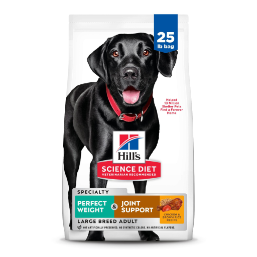 Hill's Science Diet Adult Perfect Weight & Joint Support Large Breed Dry Dog Food | Weight Loss + Joints, 25 lb
