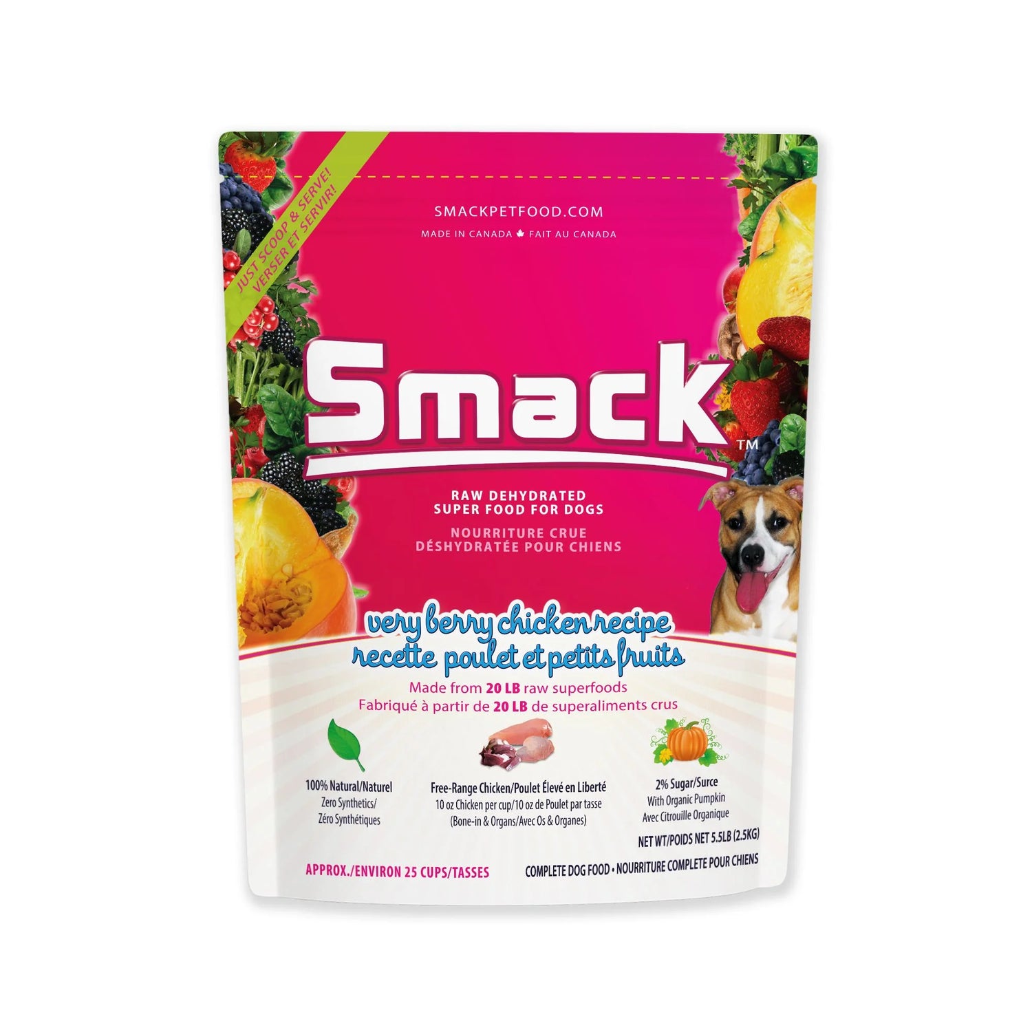 Smack Dog Very Berry Chicken | 250g Freeze-Dried Raw Dog Food