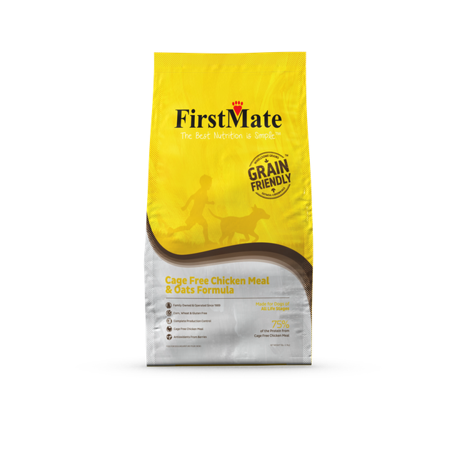 FirstMate Cage Free Chicken & Oats Grain Friendly Dry Dog Food | Single Protein, Made in BC Canada