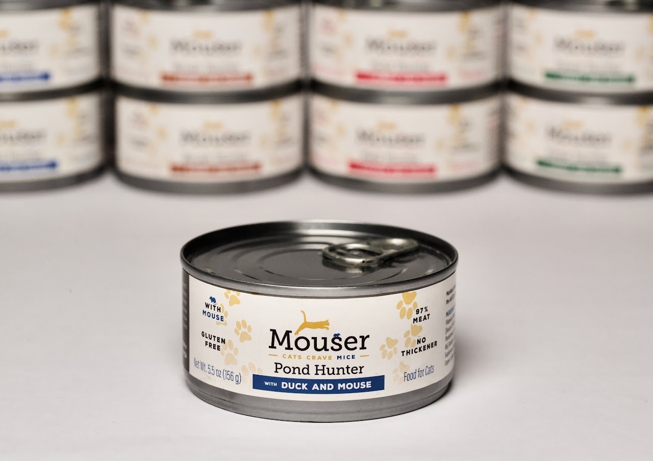 Mouser Pond Hunter Duck & Mouse Wet Cat Food | Grain-Free | 5.5oz